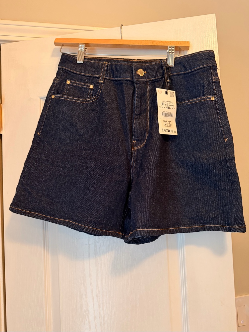 Zara Dark Indigo Denim Shorts
